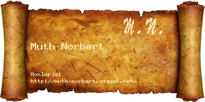 Muth Norbert névjegykártya